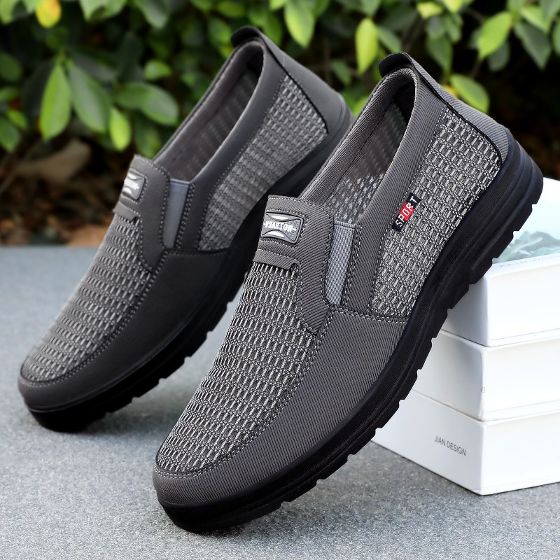 Men'S Shoes Loafers Casual - Men Slip‑on Breathable Mesh Loafers Woven