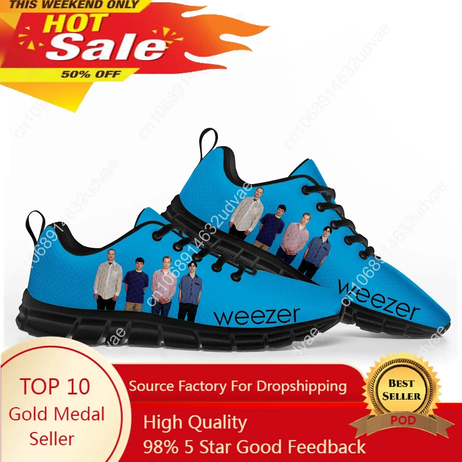 Men'S Shoes No Laces - Weezer Sports Shoes Mens Womens Sneakers