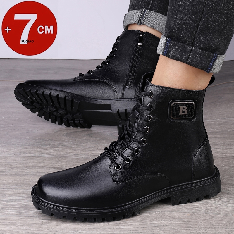 Men's Genuine Leather Elevator - Men Shoes Boss 评论和价格