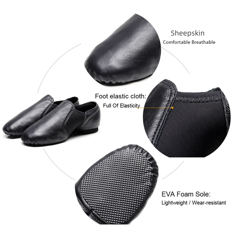 Genuine Leather Jazz Dance Sho - Men Shoes Size To Women 评论和价格