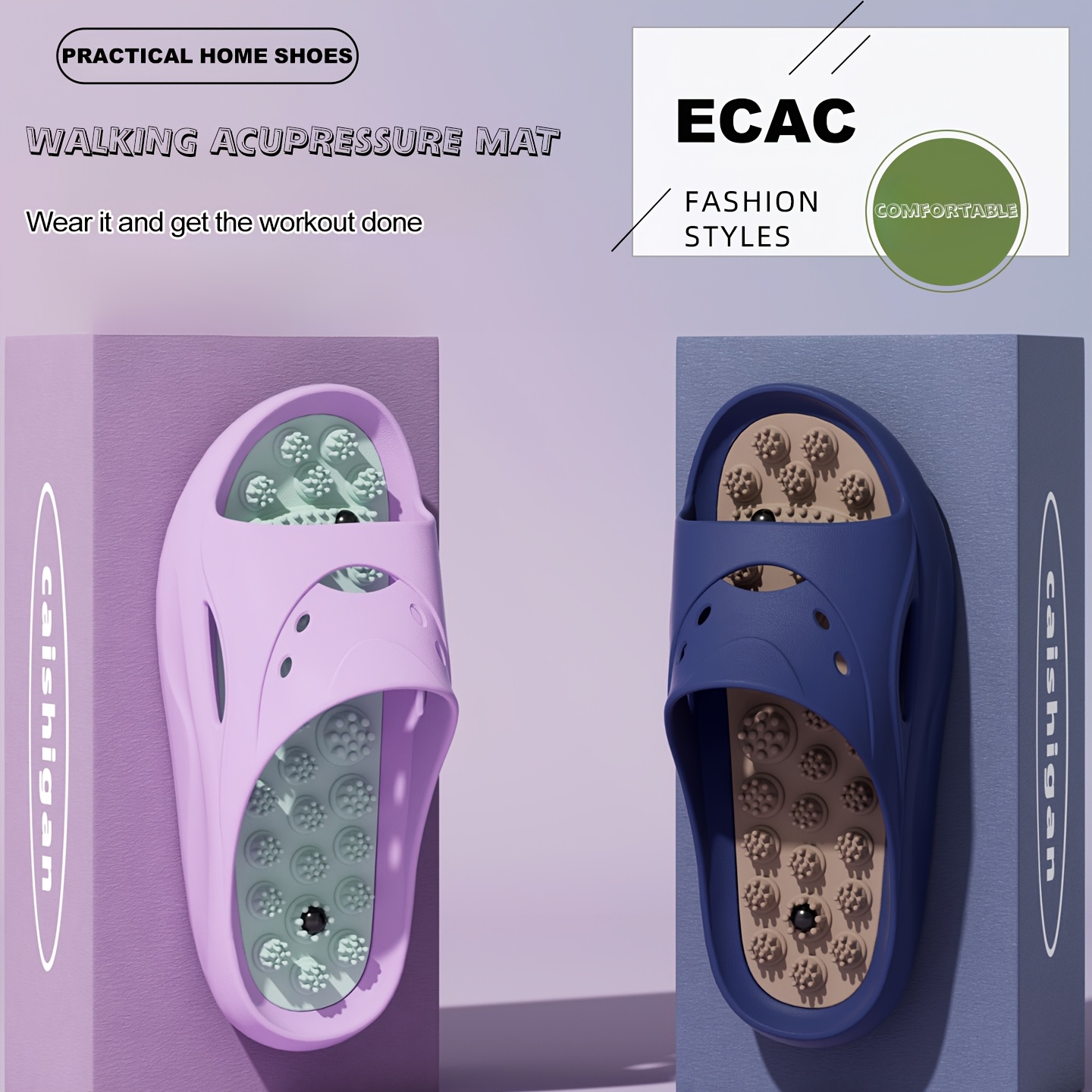 Women Men EVA Massage Slippers - Men Shoes Size To Women 评论和价格