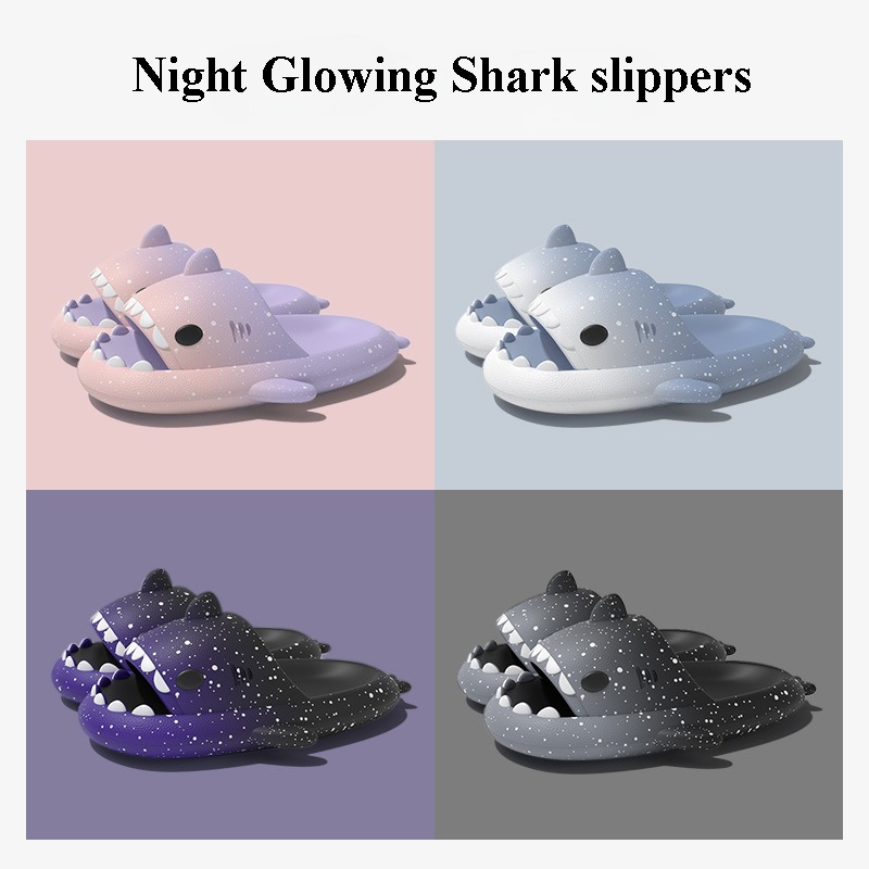 Cute Cartoon Shark Slippers Fo - Men Shoes Style 评论和价格