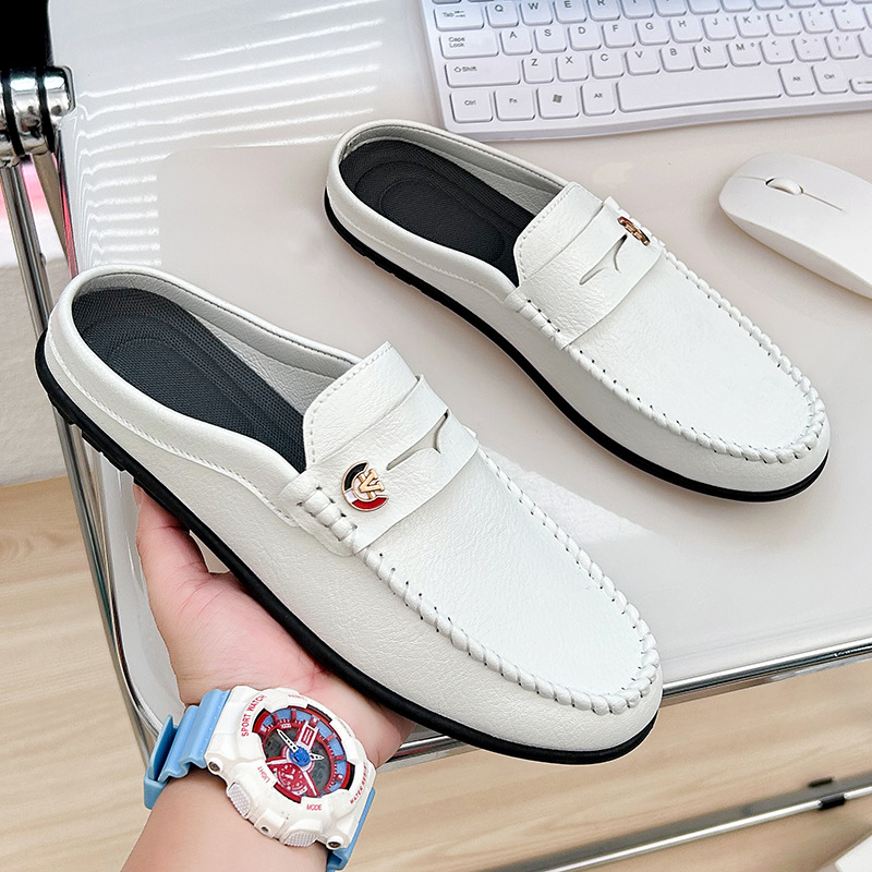 Men Slippers Fashion Leather L - Men'S Shoes Loafers Casual 评论和价格
