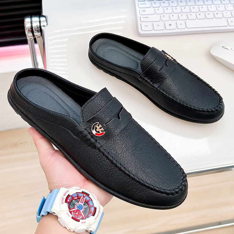 Men Slippers Fashion Leather L - Men'S Shoes Loafers Casual 评论和价格