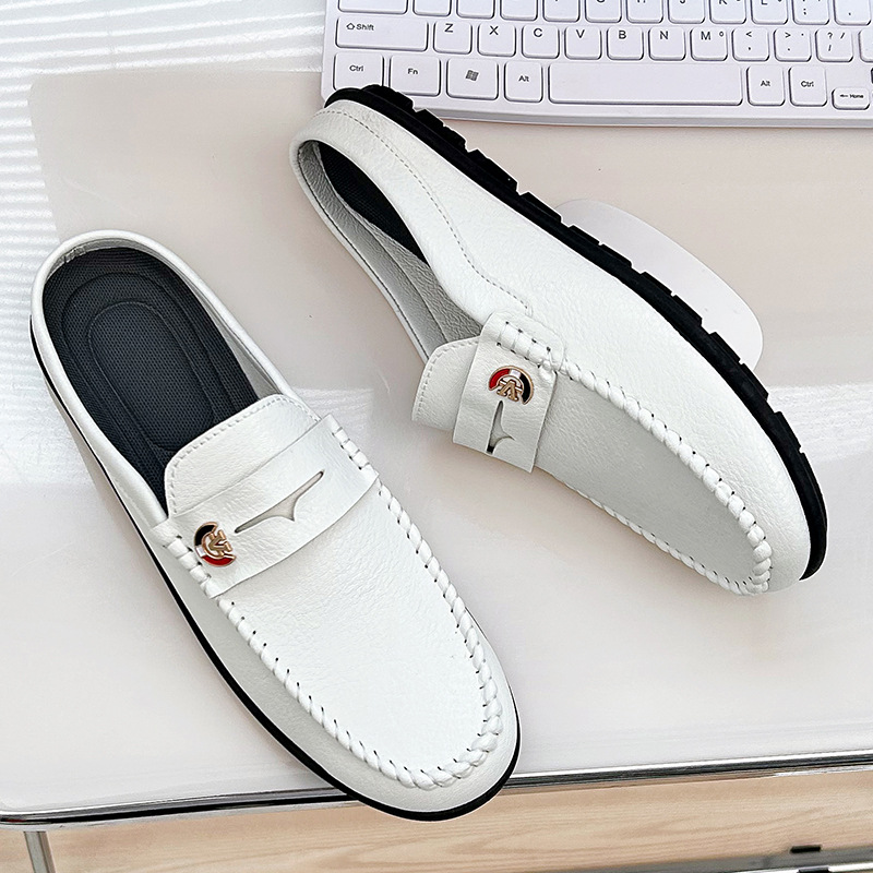 Men Slippers Fashion Leather L - Men'S Shoes Loafers Casual 评论和价格