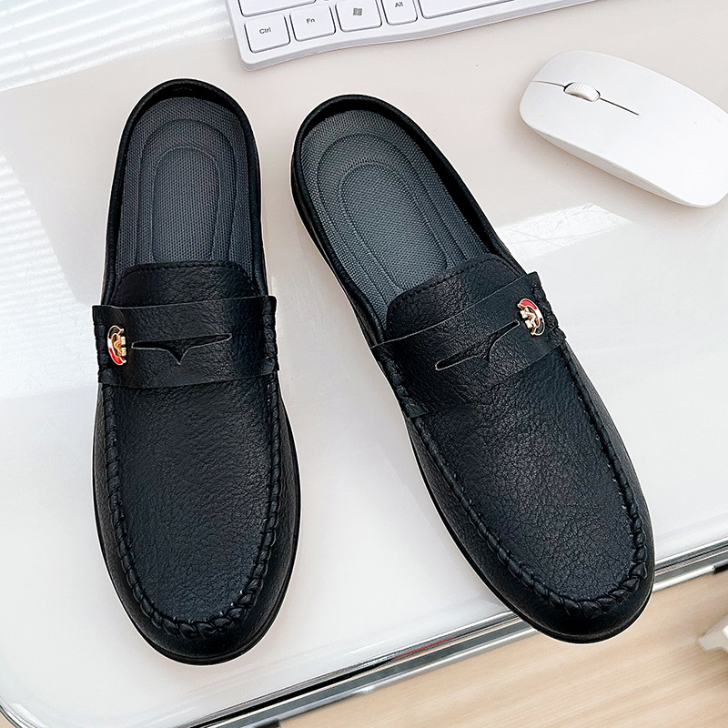 Men Slippers Fashion Leather L - Men'S Shoes Loafers Casual 评论和价格