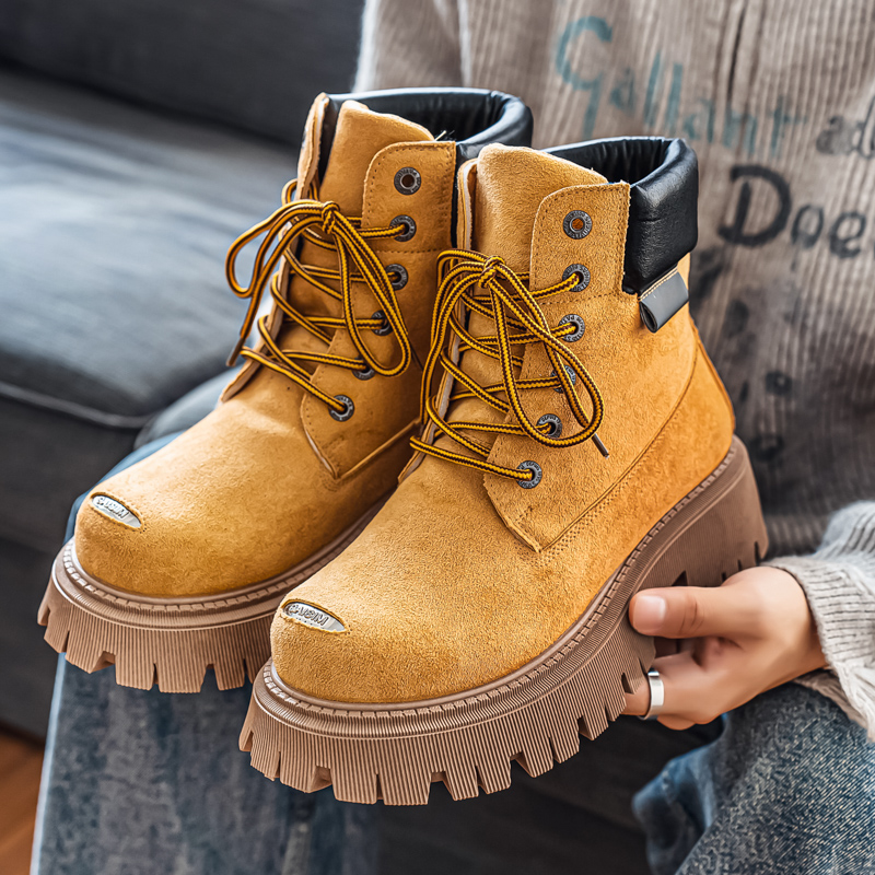 Classic High Top Boots Outdoor - Men'S Shoes No Laces 评论和价格