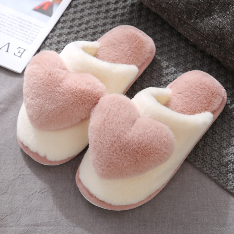 Winter Warm Heart Pattern Cott - Men Shoes Size To Women 评论和价格