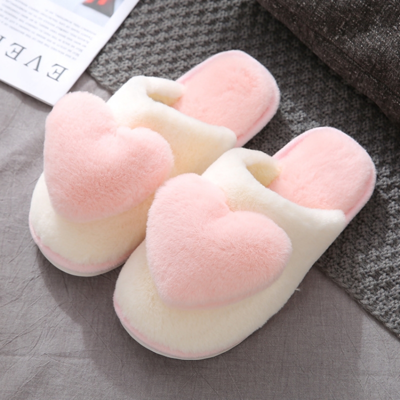 Winter Warm Heart Pattern Cott - Men Shoes Size To Women 评论和价格