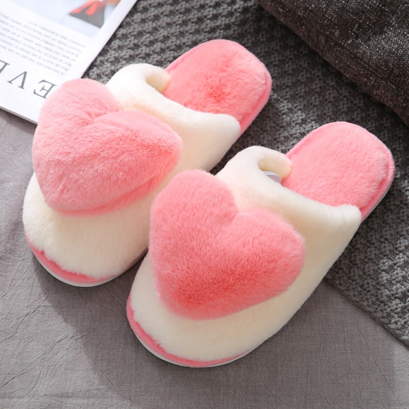 Winter Warm Heart Pattern Cott - Men Shoes Size To Women 评论和价格