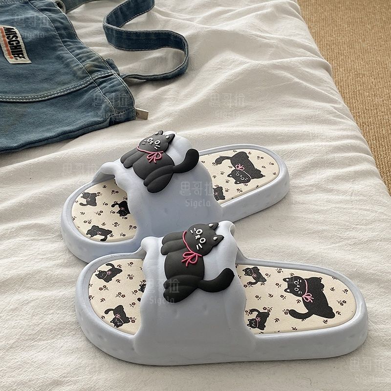 Printting Cute Bear Women Slip - Men Shoes Style 评论和价格