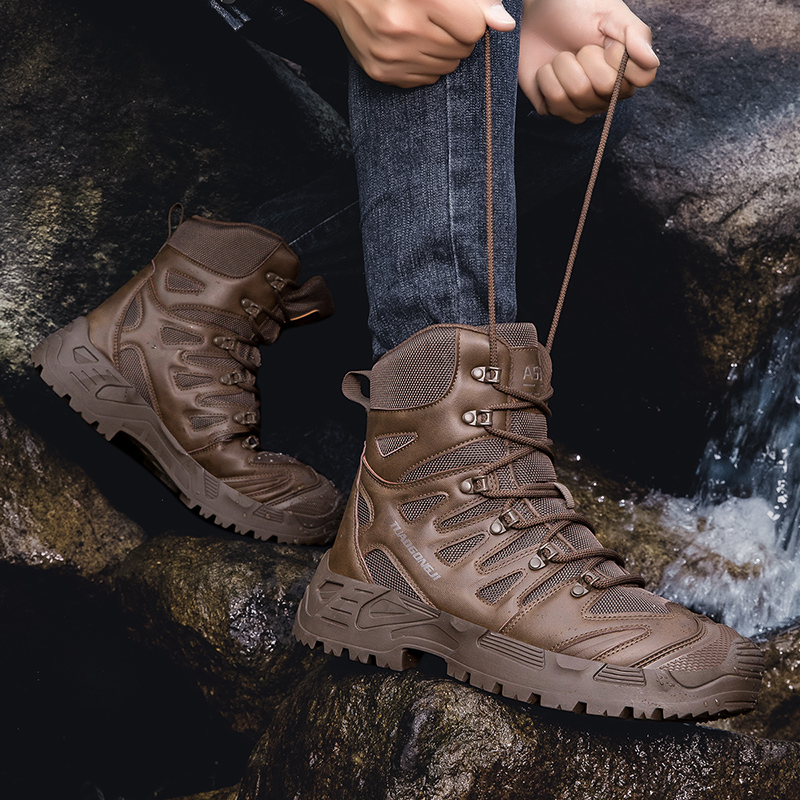Men's Outdoor Hiking Tactical  - Men'S Shoes No Laces 评论和价格