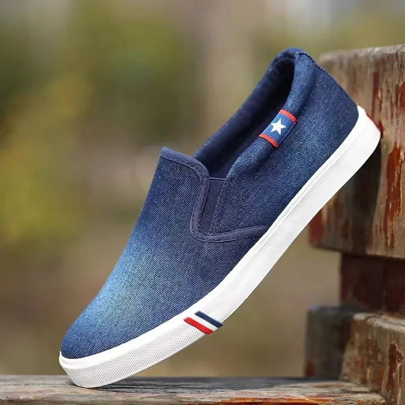 Denim Men's Canvas Shoes Slip- - Men Shoes Vans 评论和价格