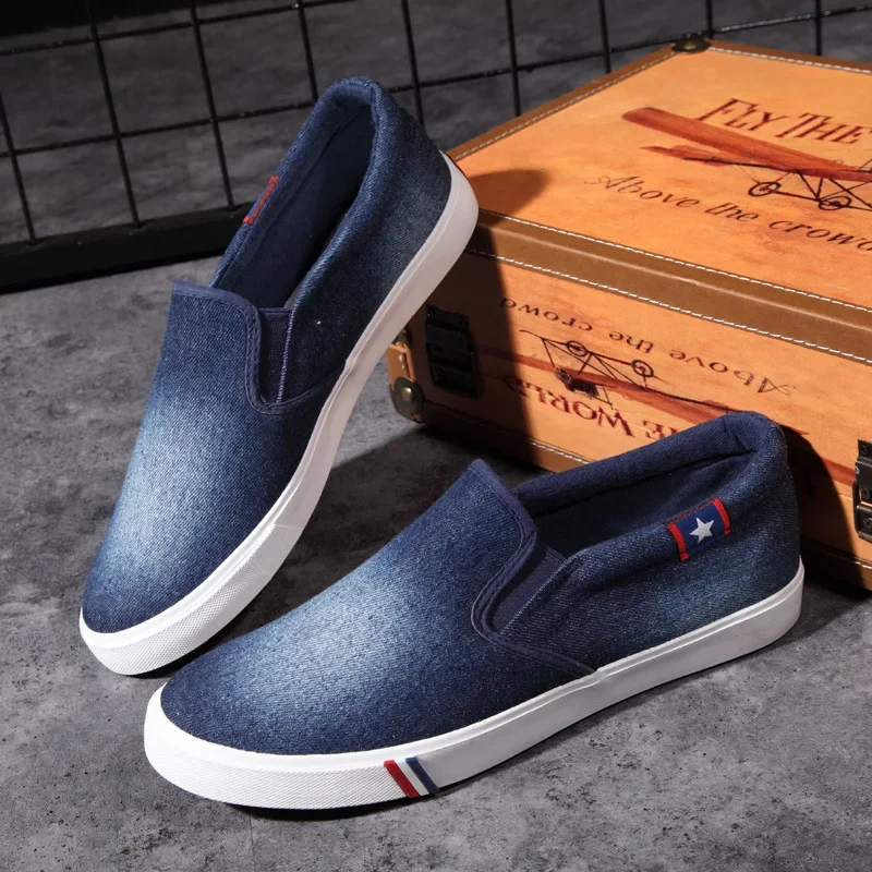 Denim Men's Canvas Shoes Slip- - Men Shoes Vans 评论和价格