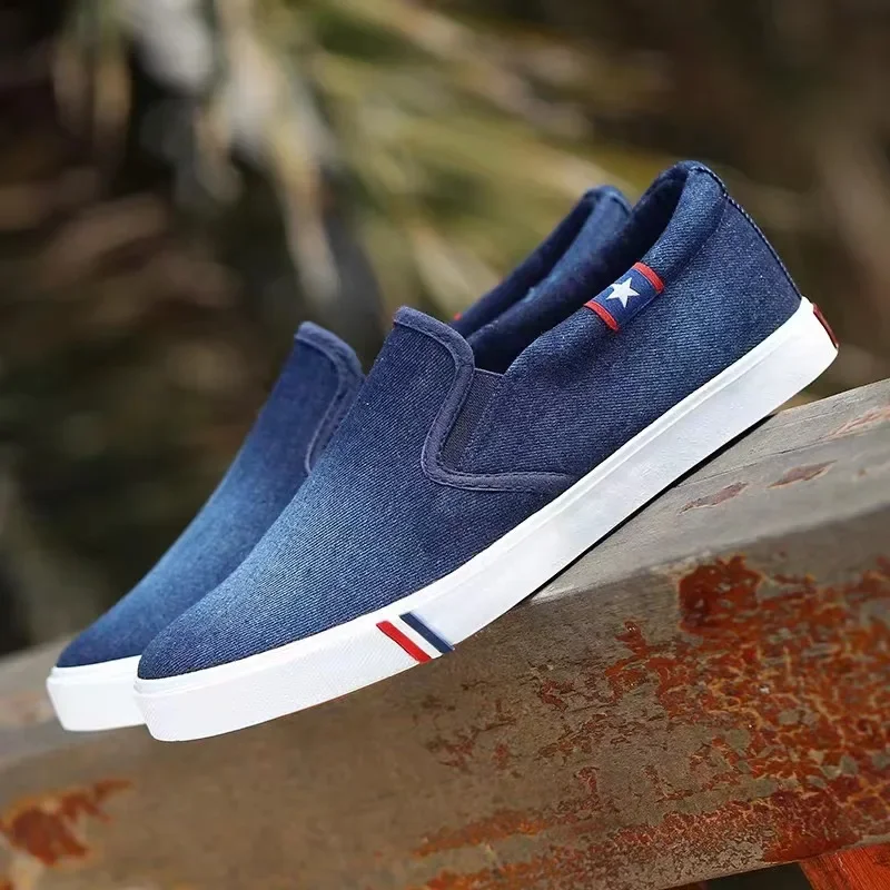 Denim Men's Canvas Shoes Slip- - Men Shoes Vans 评论和价格