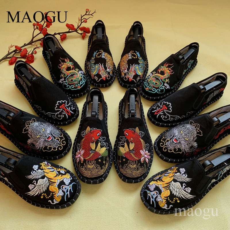Unisex Chinese Style Embroider - Men'S Shoes Loafers Casual 评论和价格