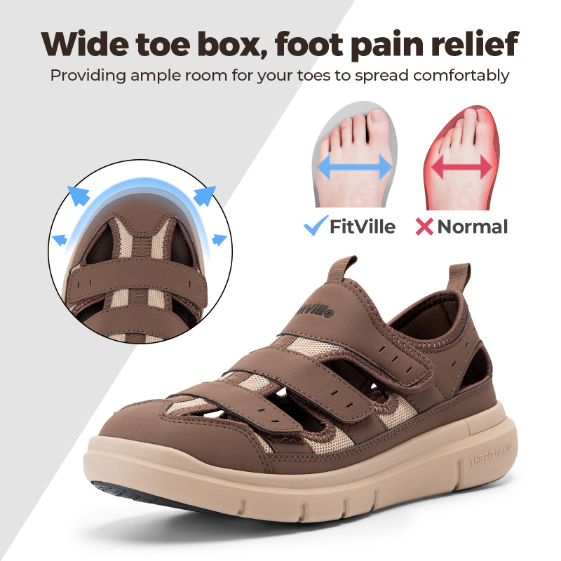 Summer Men'S Sandals Widened D - Men'S Shoes Plantar Fasciitis 评论和价格