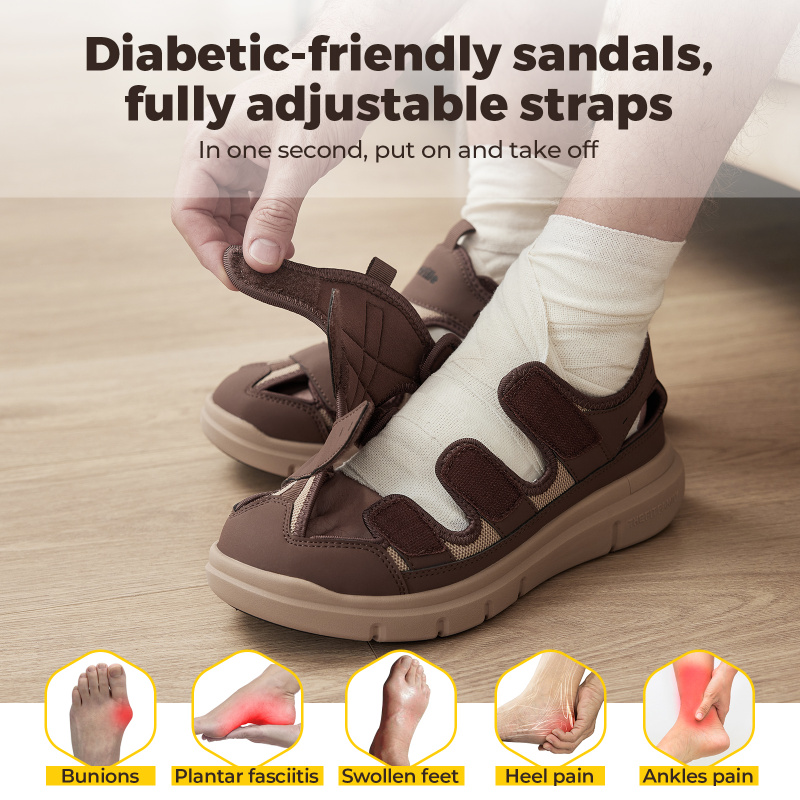 Summer Men'S Sandals Widened D - Men'S Shoes Plantar Fasciitis 评论和价格